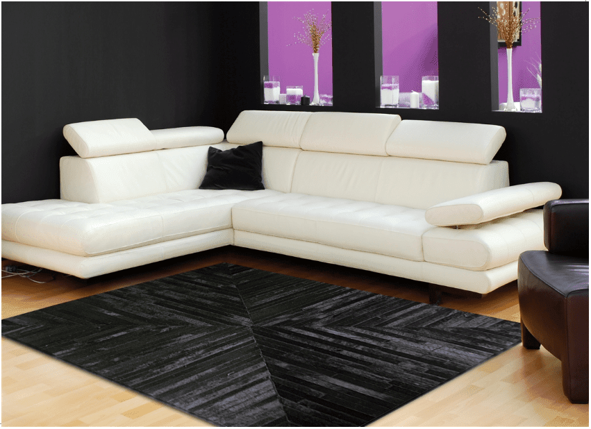 “Black” in Action – Trendy and Versatile Black Cowhide Rugs