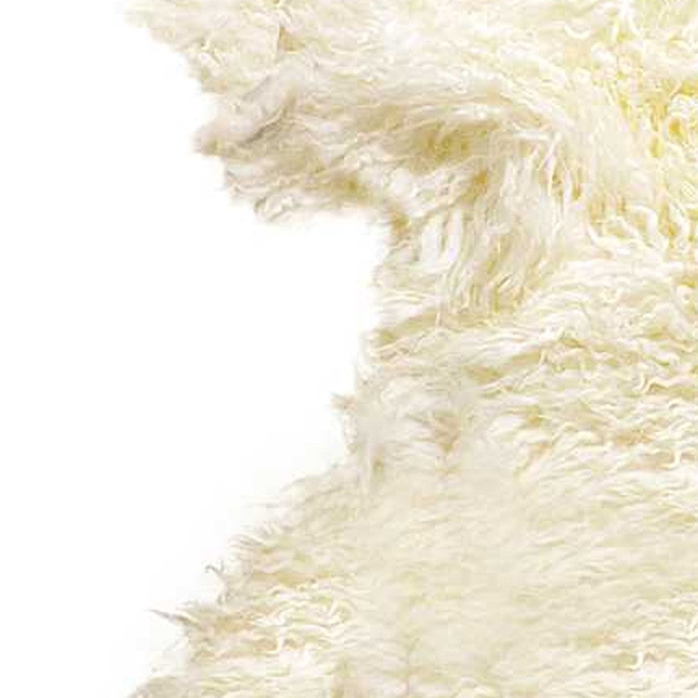 "Gold Sheepskin Area Rug 2' x 3' - Luxurious Shag Rug for Living Room, Bedroom, Hallway"