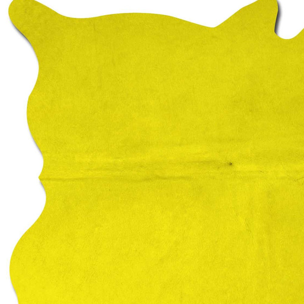 Yellow Cowhide Area Rug