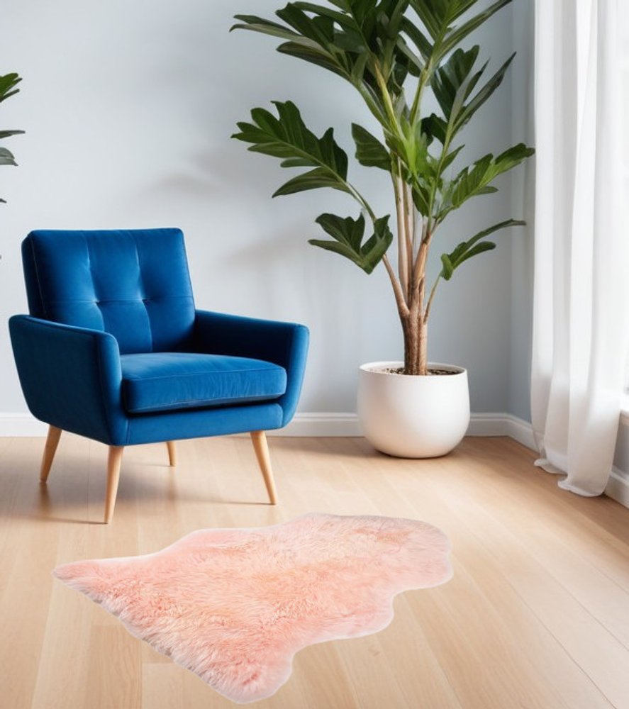 **Rose Shearling Sheepskin Rug – Luxe New Zealand Comfort**