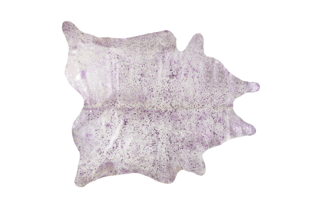 Gray & Pink Cowhide Area Rug – Hand Knotted