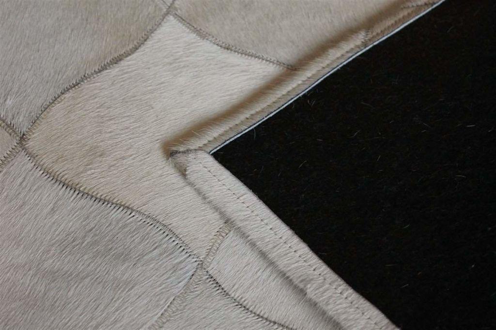 Area Rugs - Madisons Multi-Tone White Geometric Cowhide Area Rug