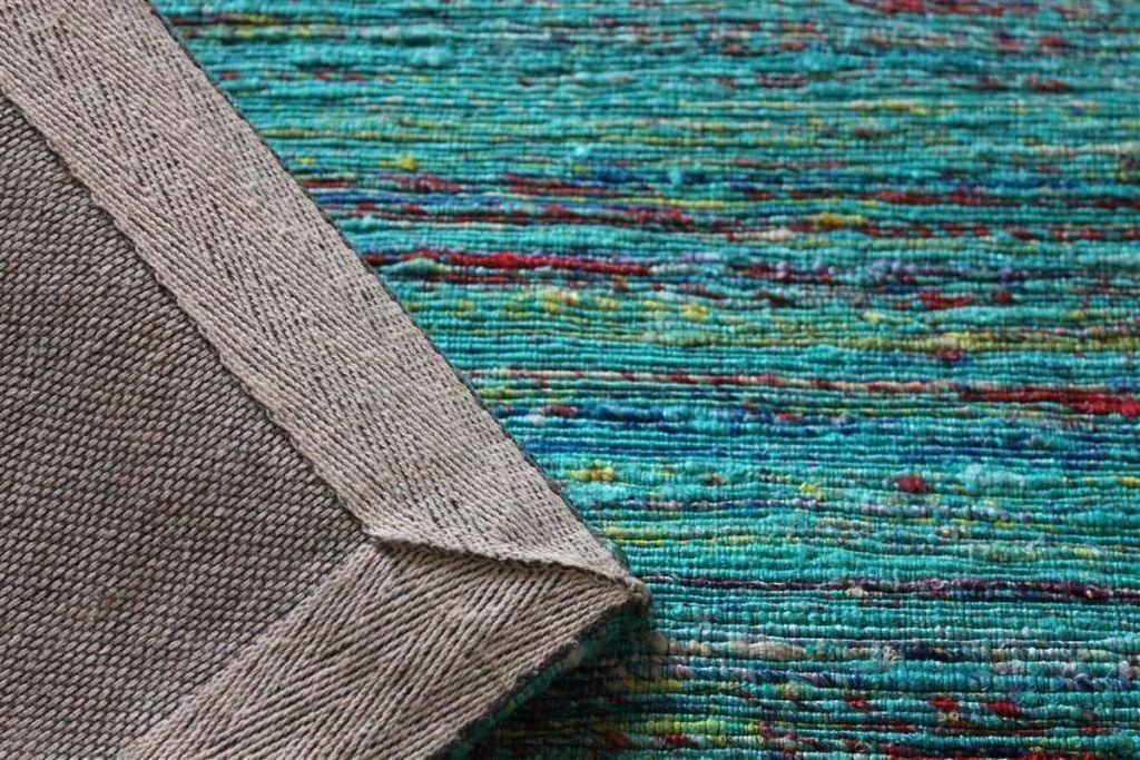 Area Rugs - Madisons Turquoise Blue Sari Silk Area Rug