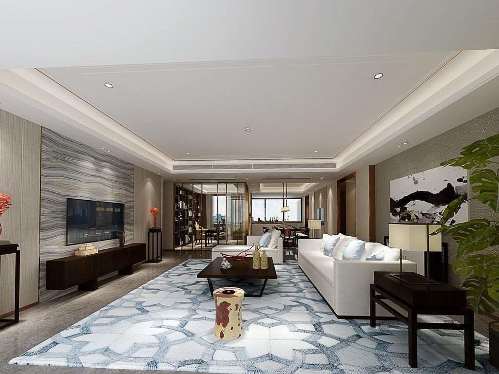 Area Rugs - Poshrug Grey White Modern Design Cowhide Rig