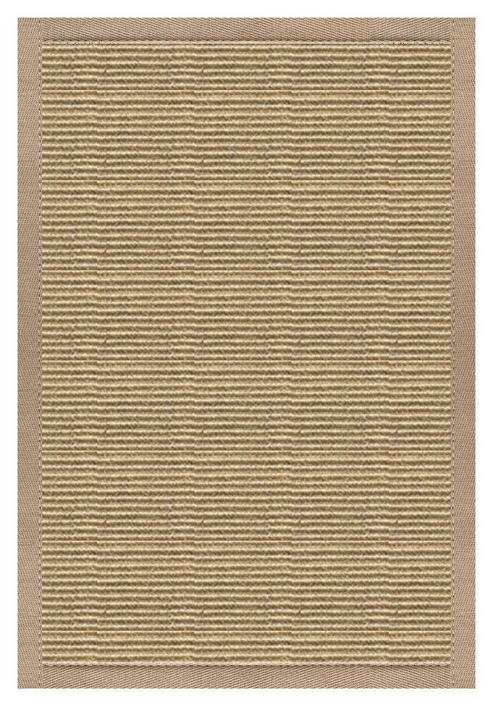 Area Rugs - Sustainable Lifestyles Bone Sisal Rug With Ivory Blush Cotton Border