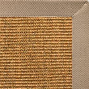Cognac Sisal Rug with Ivory Blush Cotton Border - Free Shipping