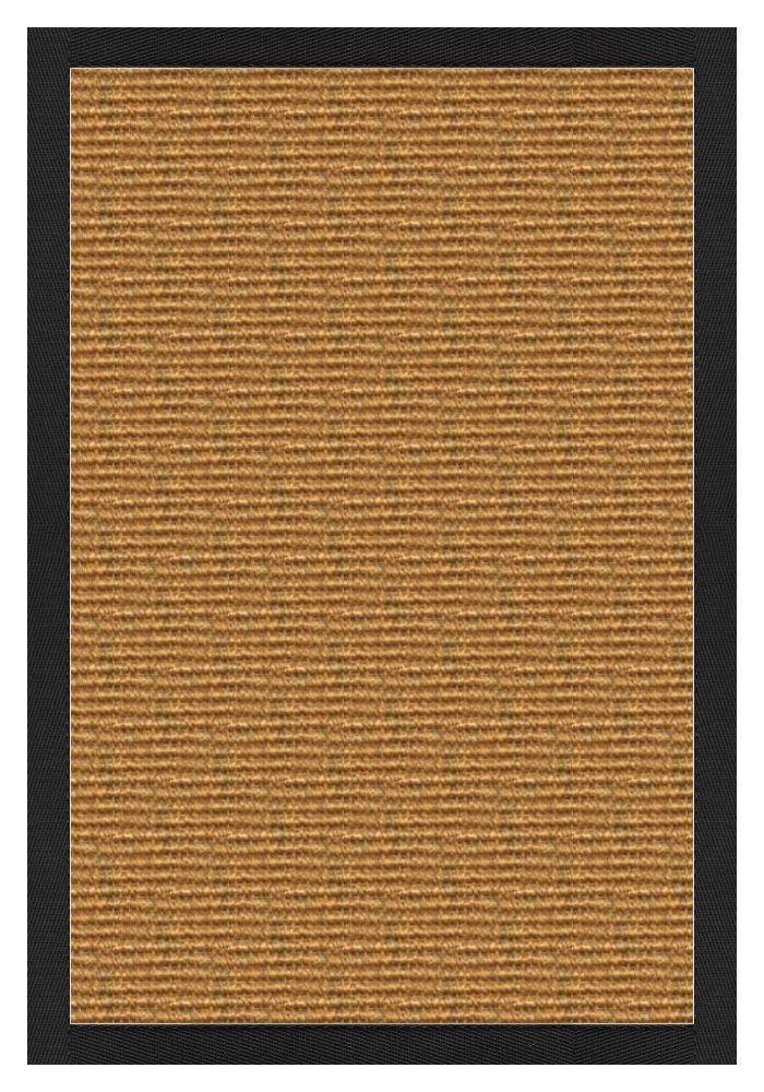 Area Rugs - Sustainable Lifestyles Cognac Sisal Rug With Lava Cotton Border