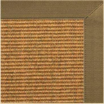 Cognac Sisal Rug with Pecan Brown Canvas Border - Free Shipping