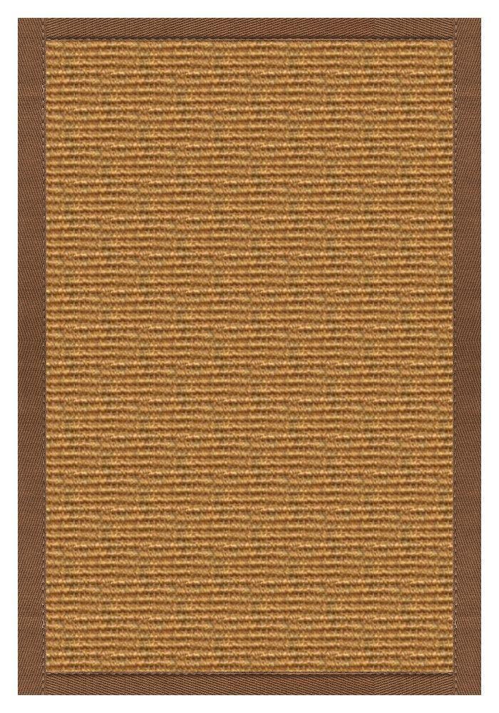 Area Rugs - Sustainable Lifestyles Cognac Sisal Rug With Sahara Cotton Border
