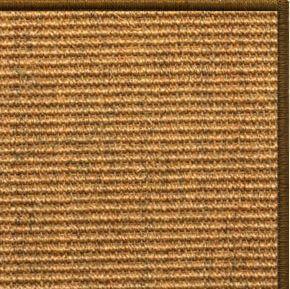 Cognac Sisal Rug with Serged Border (Color 1048) - Free Shipping