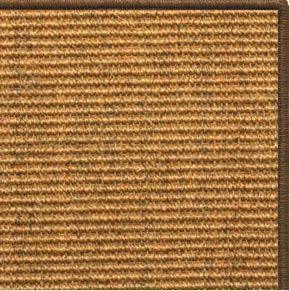 Cognac Sisal Rug with Serged Border (Color 3295) - Free Shipping