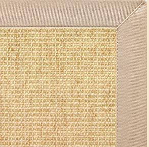 Sand Sisal Rug with Alabastor Cotton Border - Free Shipping