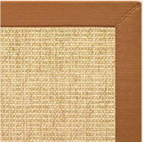 Sand Sisal Rug with Caramel Cotton Border - Free Shipping