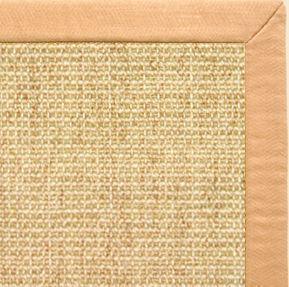 Sand Sisal Rug with Honey Linen Border - Free Shipping