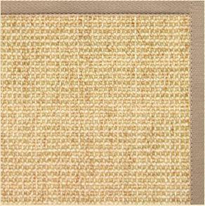 Sand Sisal Rug with Ivory Blush Cotton Border - Free Shipping