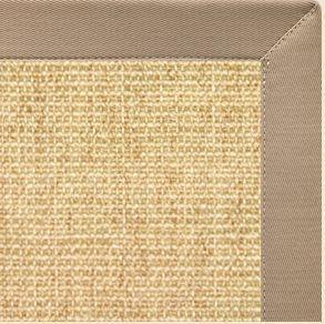 Sand Sisal Rug with Ivory Blush Cotton Border - Free Shipping