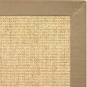 Sand Sisal Rug with Pale Ash Cotton Border - Free Shipping
