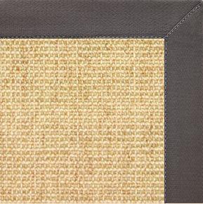Sand Sisal Rug with Quarry Cotton Border - Free Shipping