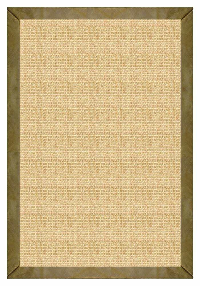 Area Rugs - Sustainable Lifestyles Sand Sisal Rug With Sage Leather Border