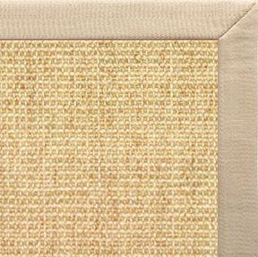 Sand Sisal Rug with Taupe Linen Border - Free Shipping