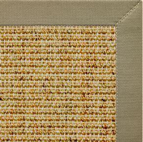 Spice Sisal Rug with Basil Green Cotton Border - Free Shipping