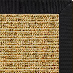 Spice Sisal Rug with Black Onyx Cotton Border - Free Shipping