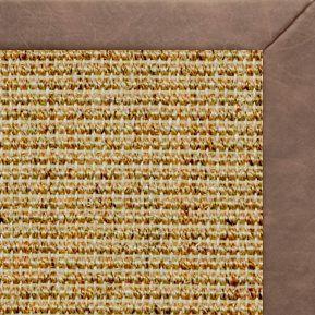 Spice Sisal Rug with Coco Faux Leather Border - Free Shipping