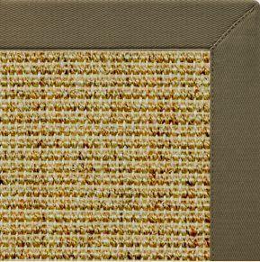 Spice Sisal Rug with Khaki Green Cotton Border - Free Shipping