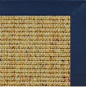 Spice Sisal Rug with Navy Blue Cotton Border - Free Shipping