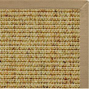 Spice Sisal Rug with Pale Ash Cotton Border - Free Shipping