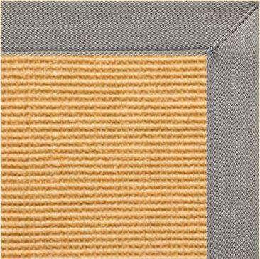 Tan Sisal Area Rug with Coin Canvas Border - Free Shipping