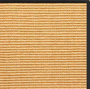 Tan Sisal Rug with Black Serged Border - Free Shipping