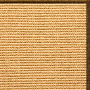 Tan Sisal Rug with Brown Serged Border (Color 1048) - Free Shipping