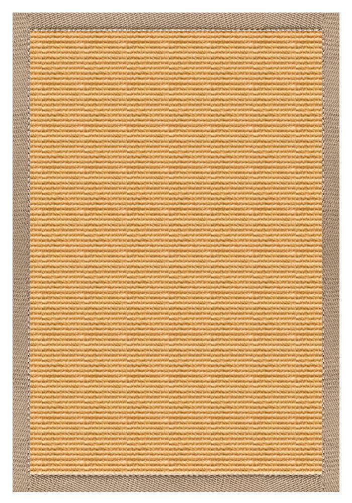 Area Rugs - Sustainable Lifestyles Tan Sisal Rug With Ivory Blush Cotton Border