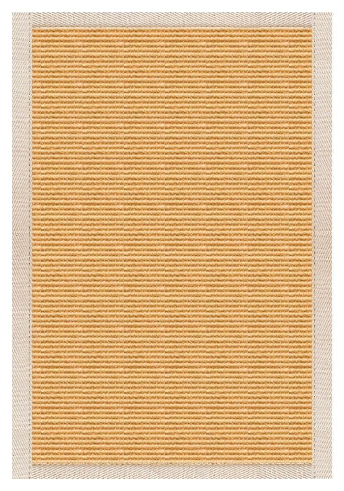 Area Rugs - Sustainable Lifestyles Tan Sisal Rug With Ivory Cotton Border