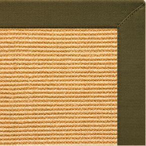 Tan Sisal Rug with Lichen Cotton Border - Free Shipping
