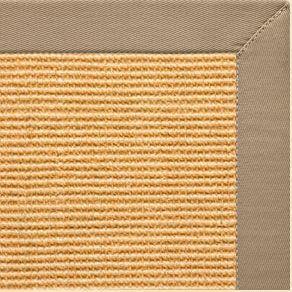 Tan Sisal Rug with Pistachio Cotton Border - Free Shipping