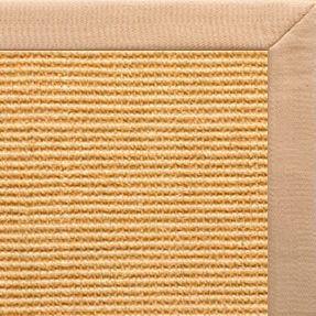 Tan Sisal Rug with Tan Linen Border - Free Shipping