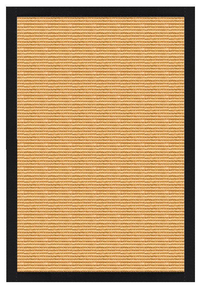 Area Rugs - Sustainable Lifestyles Tight Weave Sisal Rug With Black Onyx Cotton Border