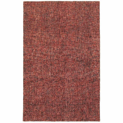 Finley Red Rust Solid  Casual Rug - Free Shipping