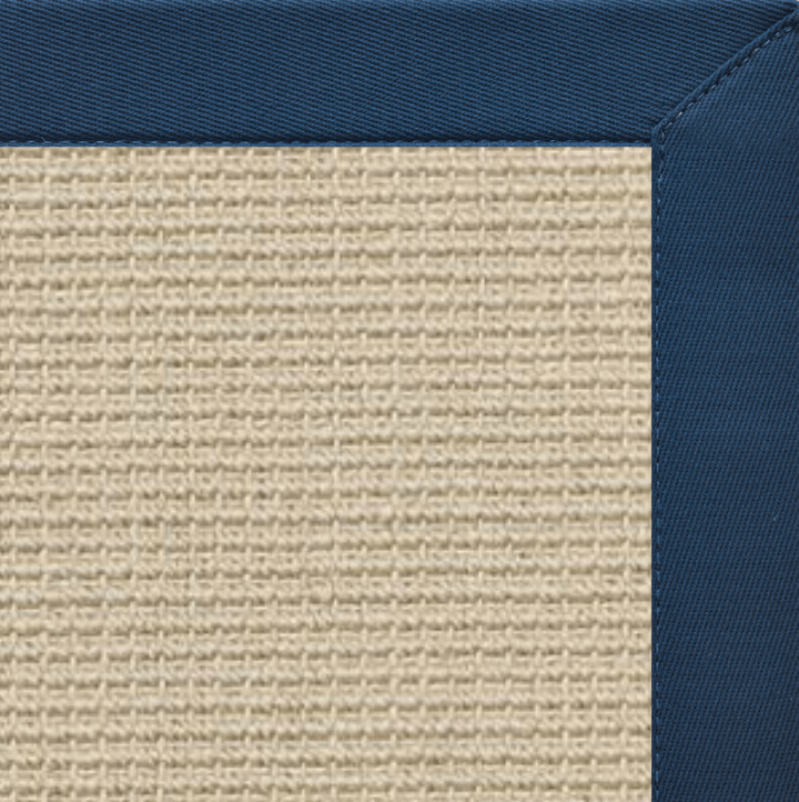 Posh Rug Linen Color Brasilia Sisal Rug with Marina Cotton Border