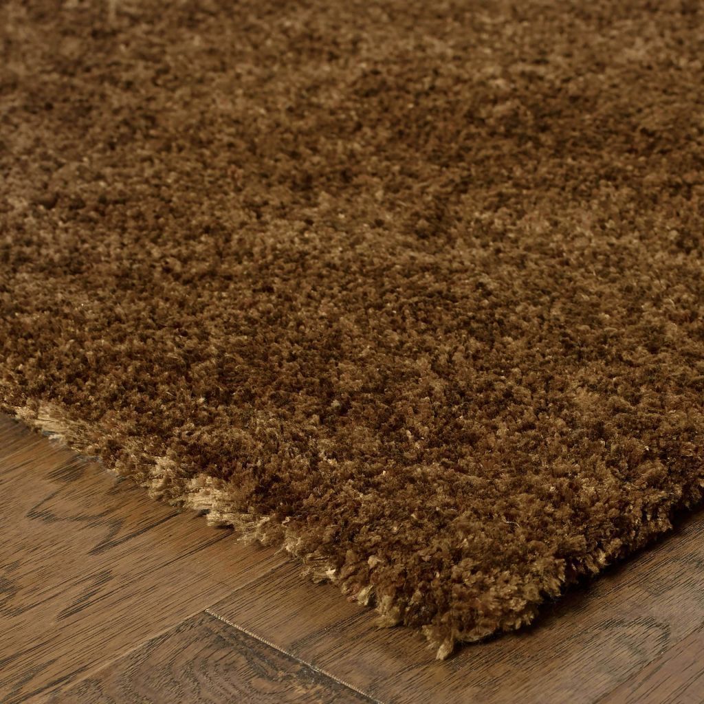Tufted - Heavenly Brown  Solid Heathered Shag Rug