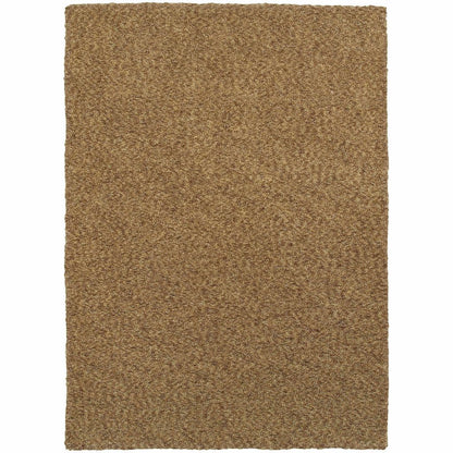 Heavenly Gold  Solid Heathered Shag Rug - Free Shipping