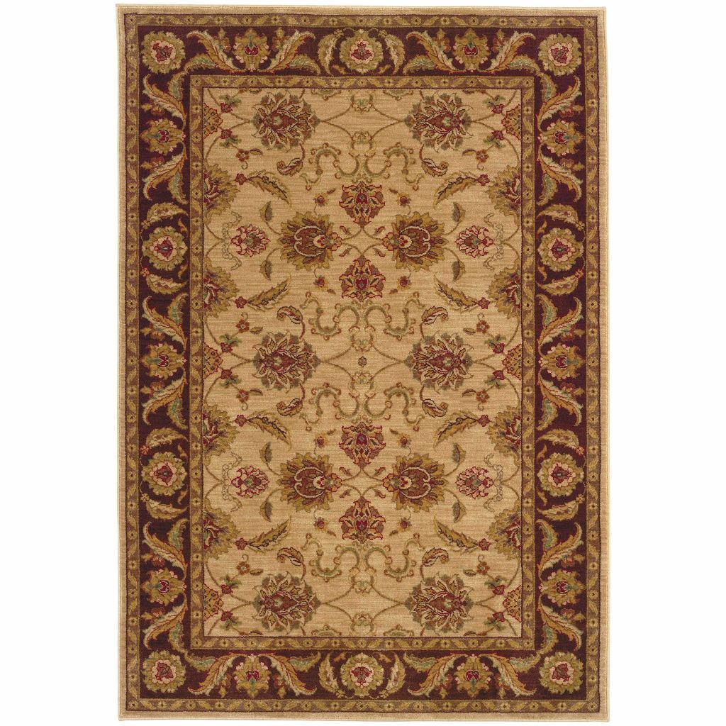 Allure Beige Brown Oriental Persian Traditional Rug - Free Shipping