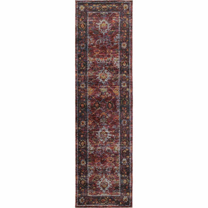 Woven - Andorra Red Purple Oriental Persian Traditional Rug