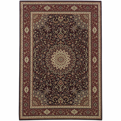 Ariana Brown Red Oriental Traditional Traditional Rug - Free Shipping