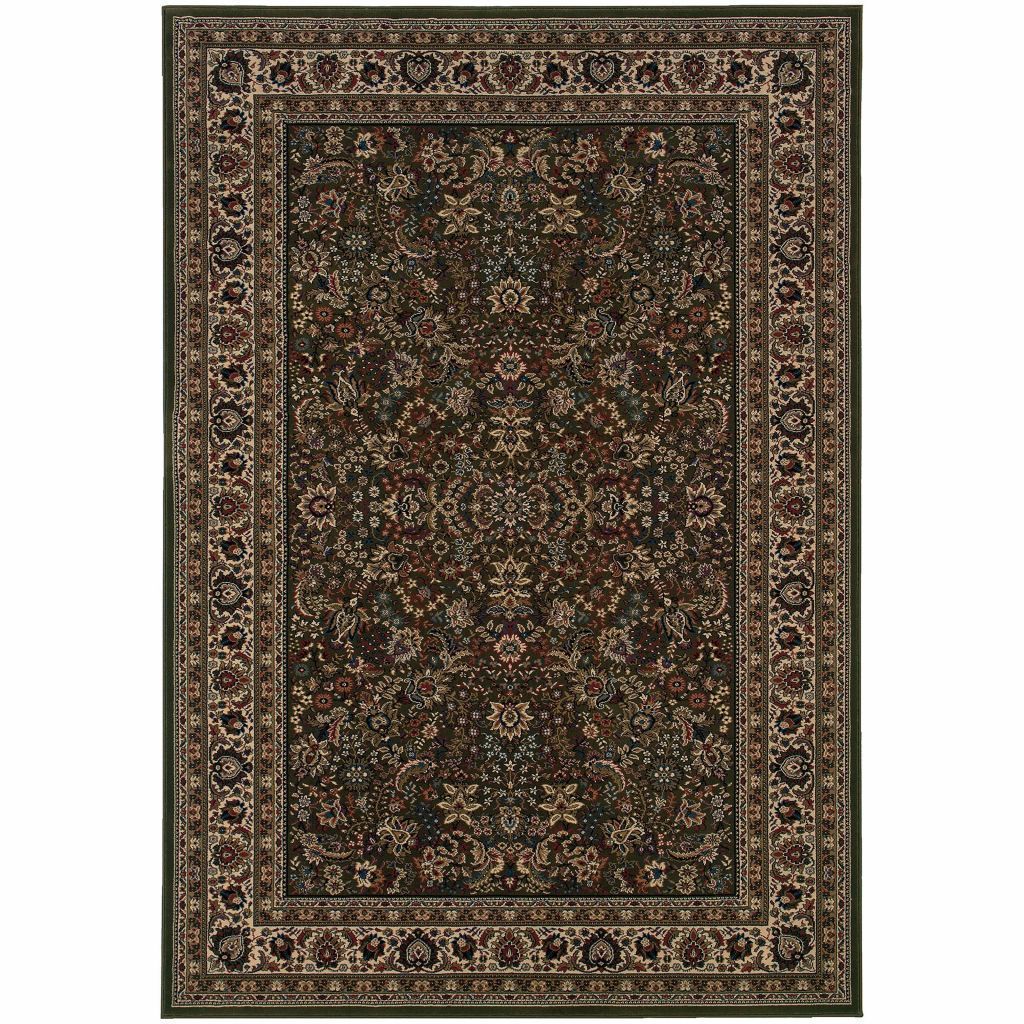 Ariana Green Ivory Oriental Traditional Traditional Rug - Free Shipping