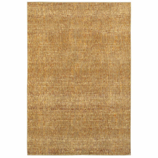 Atlas Gold Yellow Solid Distressed Casual Rug - Free Shipping