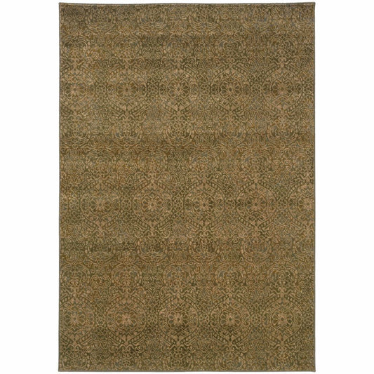 Casablanca Beige Blue Floral  Transitional Rug - Free Shipping