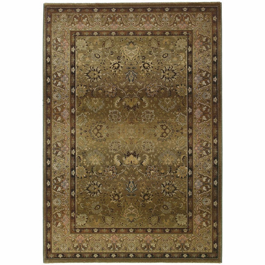 Generations Beige Green Oriental Persian Traditional Rug - Free Shipping